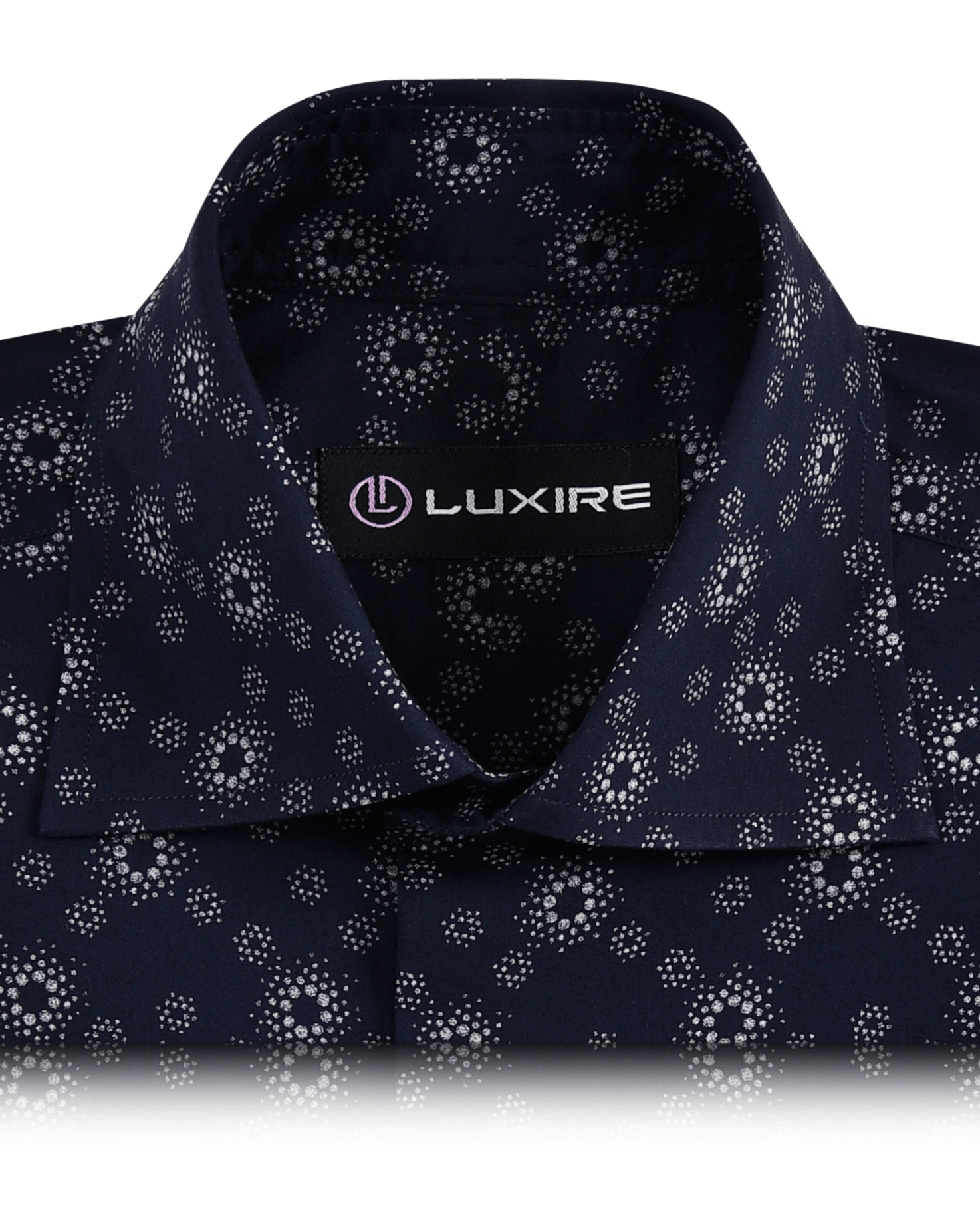 Navy Dreams: Abstract Floral Shirt. Effortless Style.
