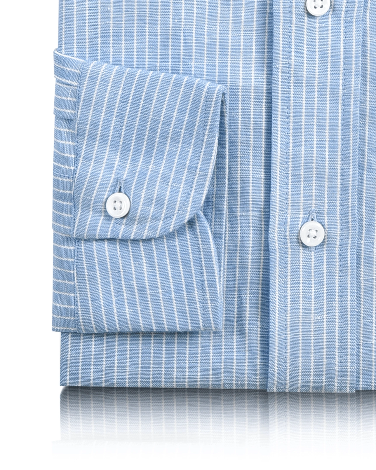 Blue Stripe Dream: Crisp Cotton Linen Shirt.